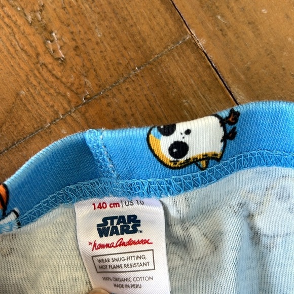 Hanna andersson Star Wars Blue bb8 r2d2 long John  Pajama Set nwot - Picture 6 of 7